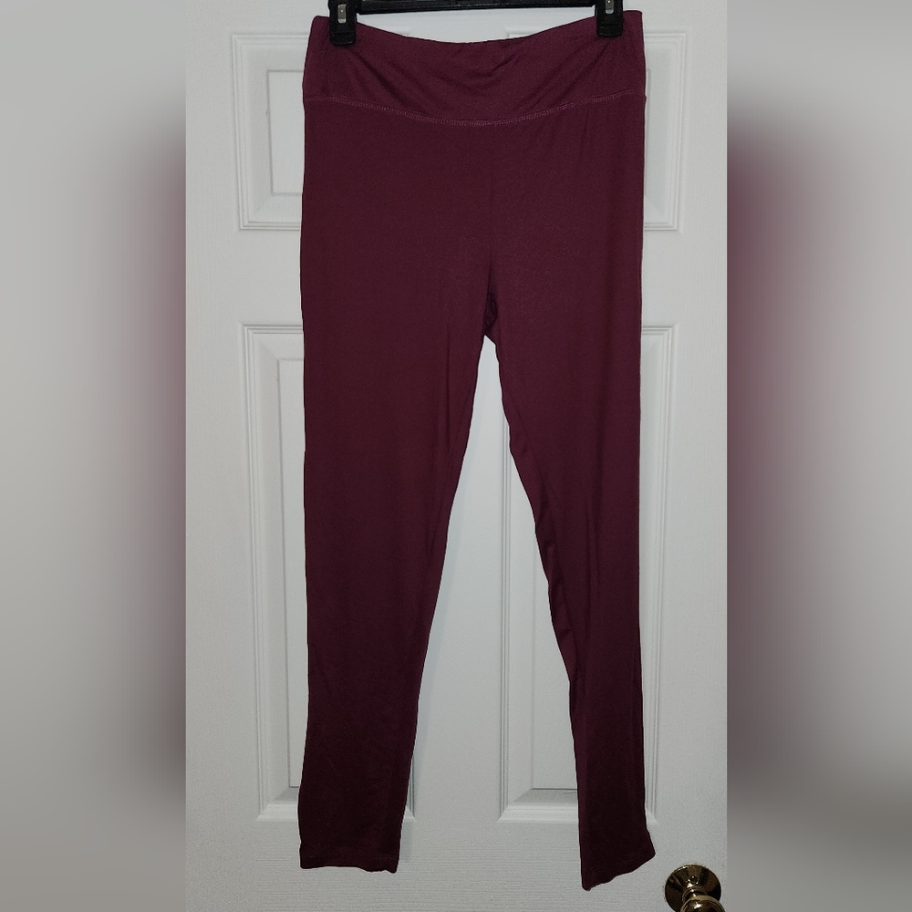 Serra maroon Skinny Stretch Women's Leggings - Size large